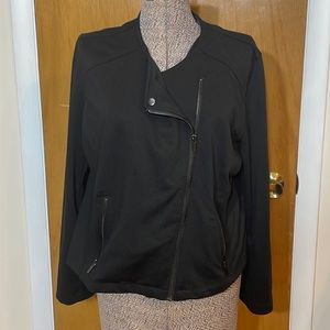 Bagatelle Collection Womens XL Black Jacket Diagonal Zipper with Pockets